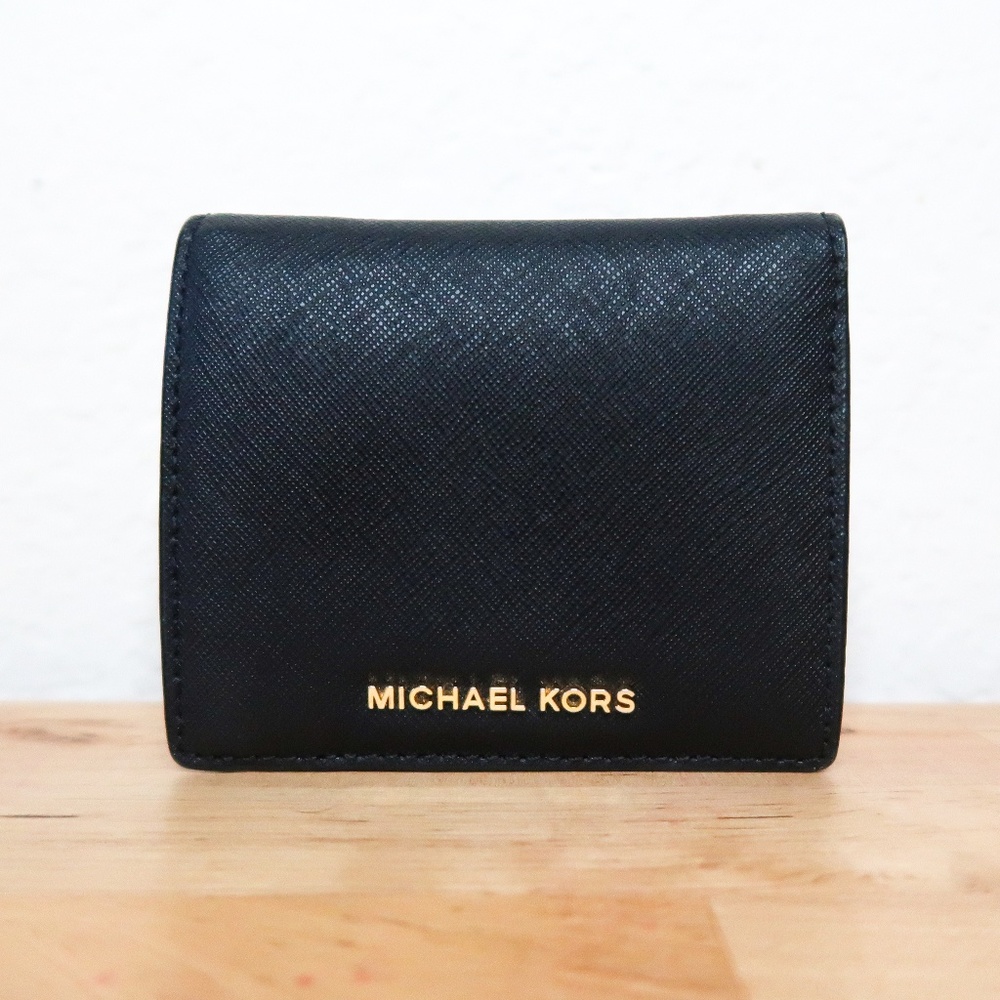Michael Kors Small Black Saffiano Leather Wallet